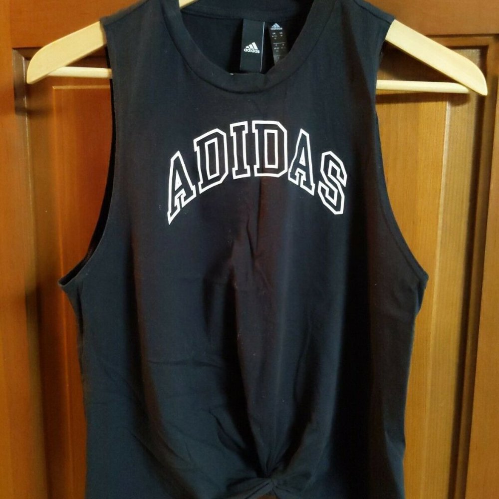 Adidas Cross-Hem Cropped Top, Women's Size Medium